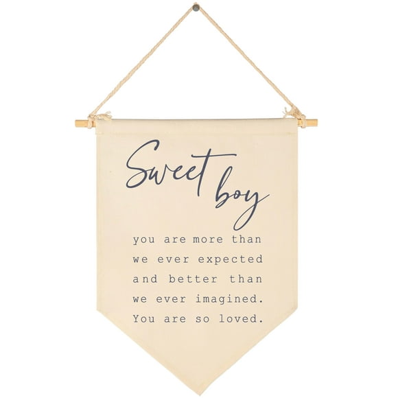 Sweet Boy-Baby Banner Regalo Ducha-Bandera Decoración Regalos Para Niños Recién Nacidos Niños-Banner Cartel De Pared Presente Para Guardería Habitación De Bebé Sala De Juegos Dormitorio Puerta Delante