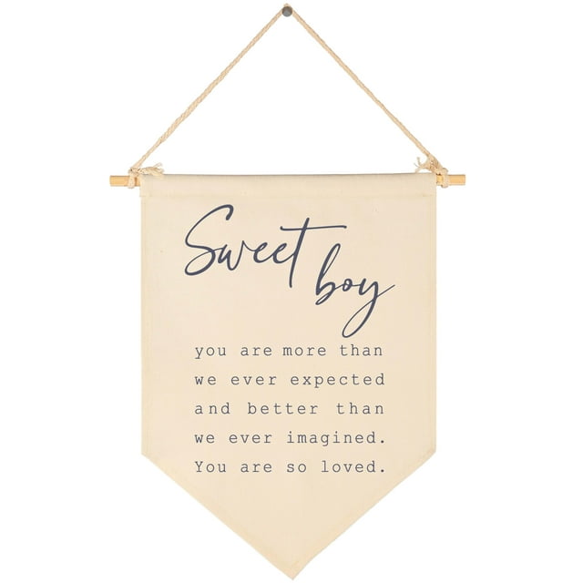 Sweet Boy-Baby Banner Regalo Ducha-Bandera Decoración Regalos Para Niños Recién Nacidos Niños-Banner Cartel De Pared Presente Para Guardería Habitación De Bebé Sala De Juegos Dormitorio Puerta Delante