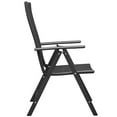 thumbnail image 5 of vidaXL Dining Set Black PE Rattan Medium Multi-Position Backrest, 5 of 9