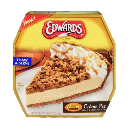 Edwards Reese's Peanut Butter Cups Creme Pie with a Chocolatey Crust, 23.5 OZ - Walmart.com
