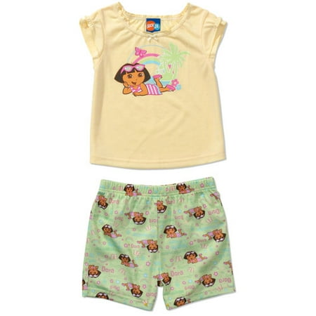 Nick Jr. - Girls' Dora 2-Piece Pajama Set, Infant