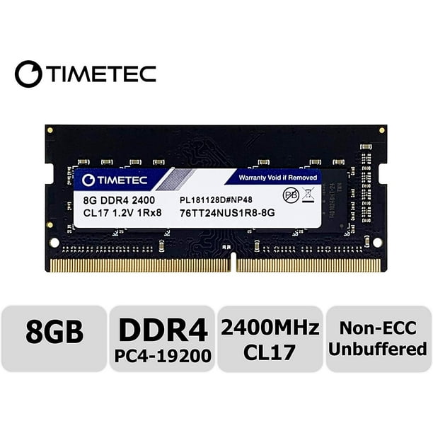 Timetec Hynix IC 8GB DDR4 2400MHz PC4-19200 Unbuffered Non-ECC 1.2V CL17  1Rx8 Single Rank 260 Pin SODIMM Laptop Notebook Computer Memory RAM Module  