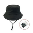 thumbnail image 2 of THDHVS Kids Hats,Solid Color Parent Child Bucket Hat Adjustable Cotton Breathable Casual Sun Hat for Boys Girls Family Matching,Toddler Hat Black Free Size, 2 of 3
