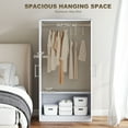 thumbnail image 3 of CoSoTower Armoire Garde-Robe avec 2 Portes et Tringle, Armoire Garde-Robe Moderne pour Chambre, Effet Bois Blanc, 3 of 7