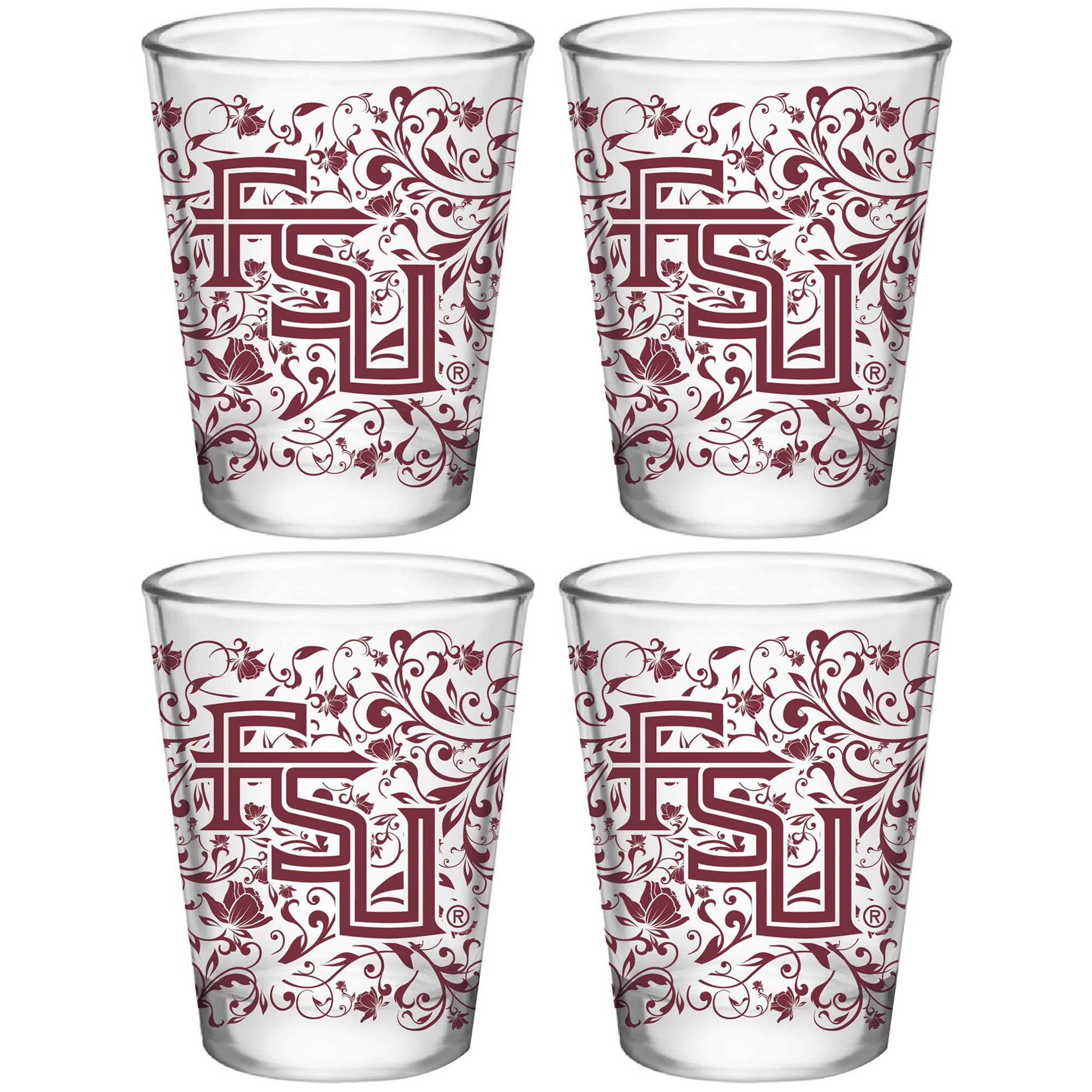 Florida State Seminoles Double Old Fashioned Glass Set 