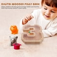 thumbnail image 4 of GOOHOCHY Alcancía de madera irrompible para niños, caja de ahorro con forma de figura, 4 of 8