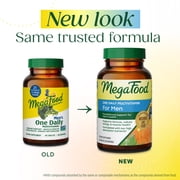 MegaFood Mens One Daily Multivitamin - Vitamins C, D3, B12 - Energy Support - 60 Servings