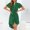 Green Holiday Dresses for Women, variant on Dyegold Sundresses for Women Casual Beach - Sun Dresses Women Summer Casual Ruffle V Neck Short Sleeve Solid Midi T-Shirt Sundress Hawaiian Beach Holiday Dress