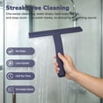 thumbnail image 2 of OVINESY 10" Shower Squeegee for Glass Doors, Streak-Free Silicone Blade, Ergonomic Handle, Built-In Hook, Squeegee for Shower Glass, Bathroom, Tile Walls, Mirrors, Windows, Car Windshields, Blue, 2 of 9