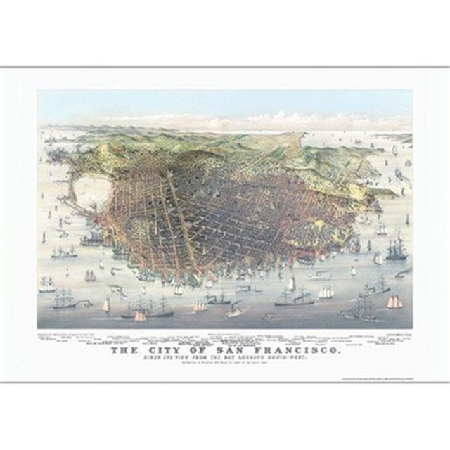 Universal Map 16211 San Francisco 1878 History Impression Murale Murale