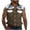 Brown, variant on VBTAPA Fashion Cargo Shirts for Men, Mens Trendy Casual Color Block Blouse Shirt Sleeveless Button Down Shirts Summer Lapel T Shirt on Sale Khaki L