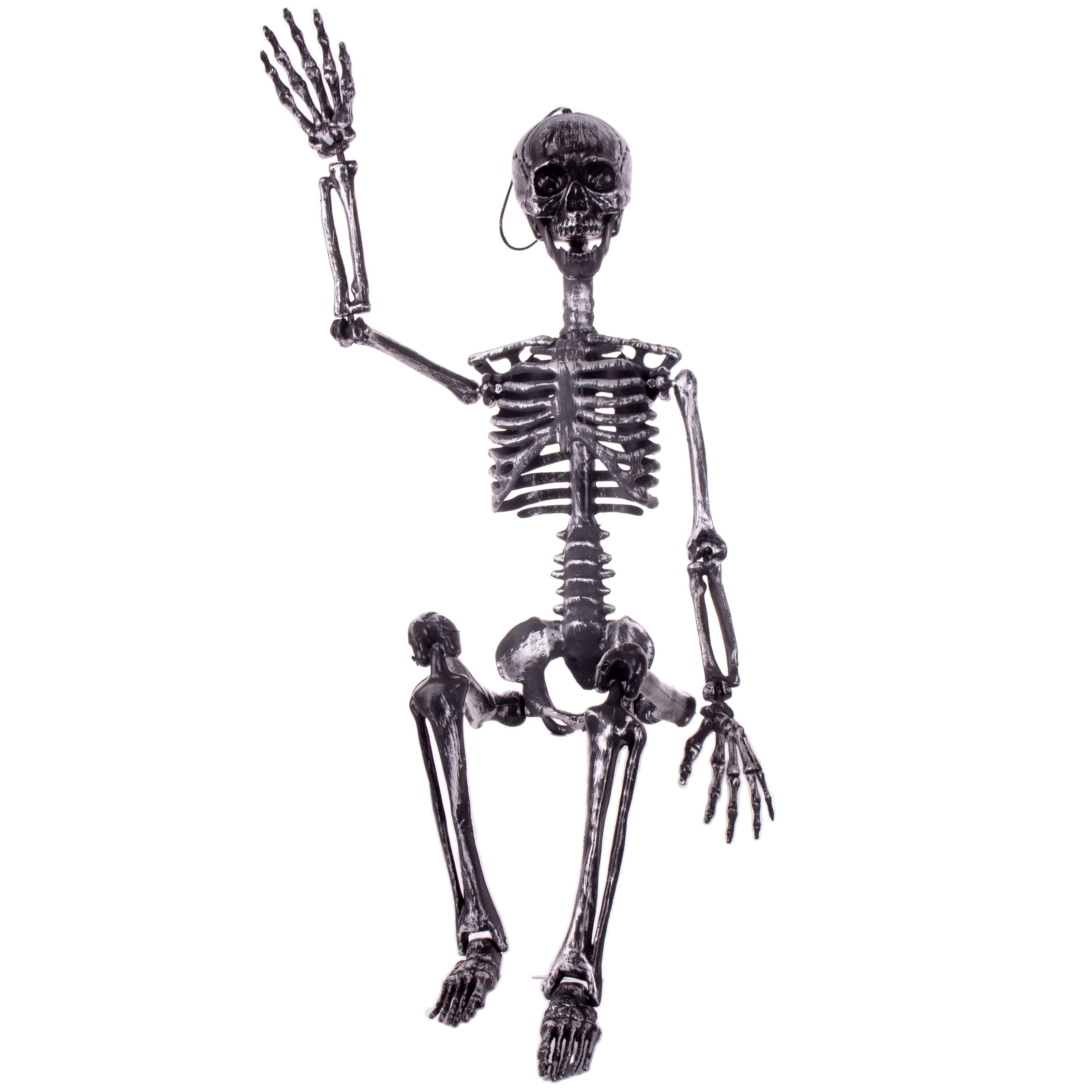 Skeleton Raven Prop Hollow Plastic Construction 11" Standing 5" Wide Halloween