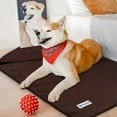 thumbnail image 5 of PetAmi Waterproof Dog Blanket For Large Giant Dogs, Pee Proof Pet Blanket Sherpa Fleece Crate Cover, Reversible Cat Throw Bed Kennel Protector, Soft Plush Washable Pad (Queen 90x90, Brown), 5 of 7