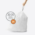 thumbnail image 2 of Simplehumam Code H Custom Fit Drawstring Trash Bags in Dispenser Packs, 200 Count, 35 Liter / 9.3 Gallon, White, 2 of 4