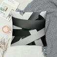 thumbnail image 2 of GOSMITH Modern Abstract Throw Pillow Cover Gray Black Stripes Design Decorative Pillows Case for Sofa Couch Bed, Double-Sided Printing, Home Decor Cushion Pillowcase, 2 of 5