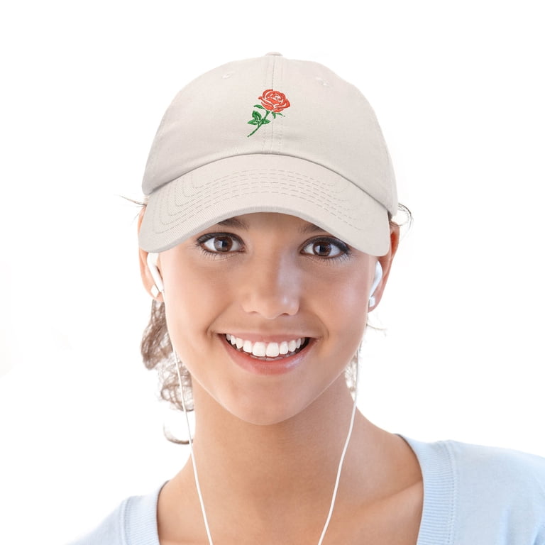DALIX Red Rose Hat Premium Embroidered Baseball Cap Mens  display picture 3