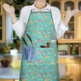thumbnail image 6 of Cartoon Unicorn Donut Heart Pattern Apron-Garden Aprons for Women with Pockets-Cotton Linen Waterproof Kitchen Cooking Gardening Aprons Adjustable for Kitchen,Cooking,BBQ and Salon 33x27 Inch, 6 of 7