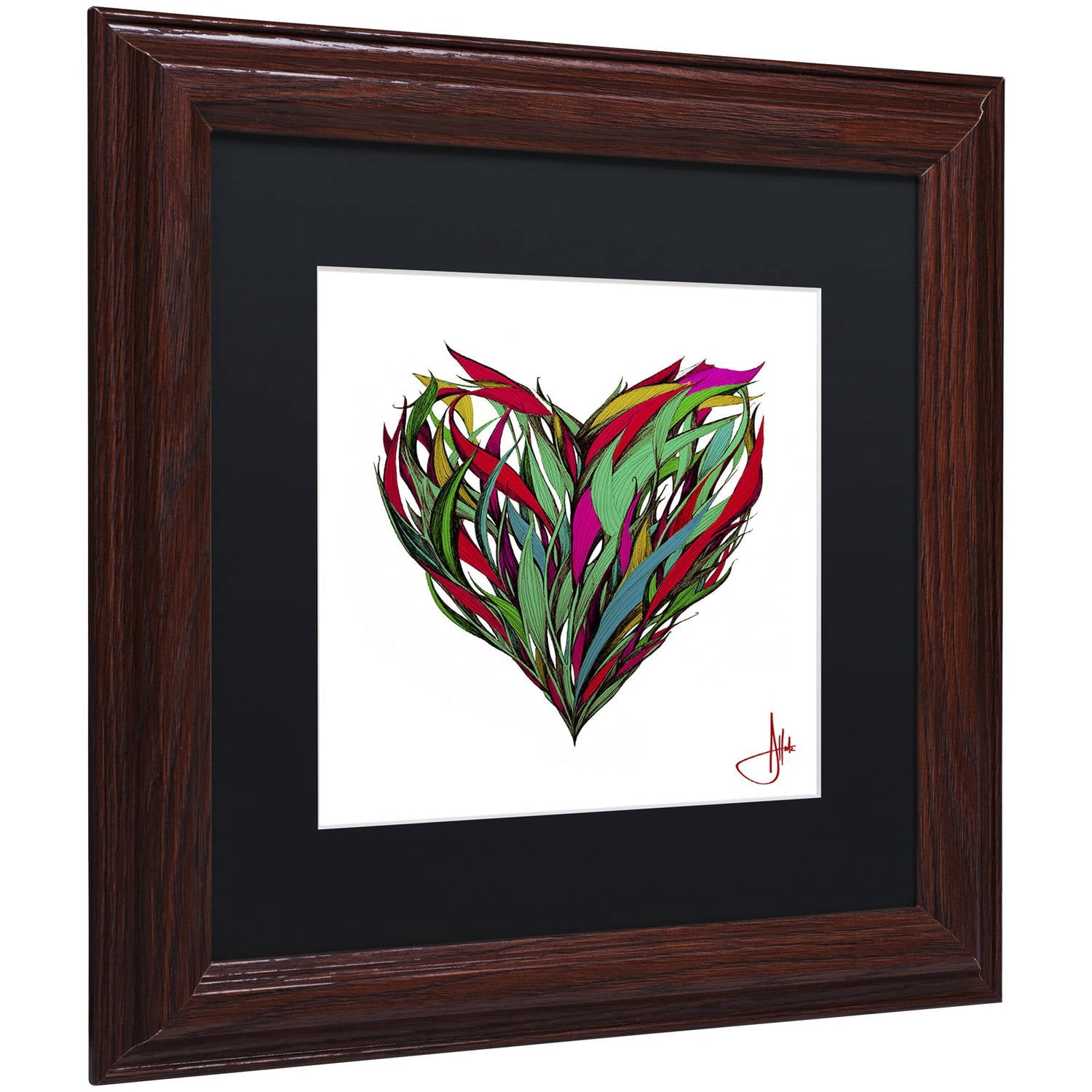 Trademark Fine Art 'Seasons' Canvas Art by Marc Allante, Black Matte, Wood Frame