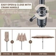 thumbnail image 3 of Ainfox 13ft Large Patio Umbrella,Outdoor Double-Sided Rectangle Market Heavy Duty Umbrellas without Base, Khaki, 3 of 9