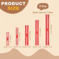 thumbnail image 2 of 4/5.1/6.3/7.1/8/9.4 Inch 5 Pcs Silicone Elastic Rubber Wrapping Bands, Red, 2 of 6