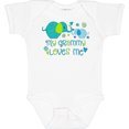 thumbnail image 3 of Inktastic My Grammy Loves Me Cute Elephants Boys or Girls Baby Bodysuit, 3 of 5