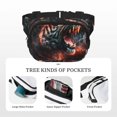 thumbnail image 5 of Rateoe Cool Tiger Print Fanny Pack Belt Bag for Women and Men, Square Double-Layer Waterproof Waist Pack with Adjustable Strap for Hiking, Jogging, Cycling, 5 of 9