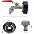 thumbnail image 2 of Tanque de grifo 1000L Colector de agua de lluvia 1000 litros Adaptador de tanque IBC Conector de rosca 1/2 Adaptador de tapa de tanque de latón PP Rosca gruesa 60MM Accesorios para, 2 of 5