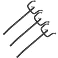 thumbnail image 1 of FONWILYO 3 Pcs Crochets de Panneau Perforé en Métal Crochets Suspendus Noirs pour Solutions de Rangement, 1 of 8