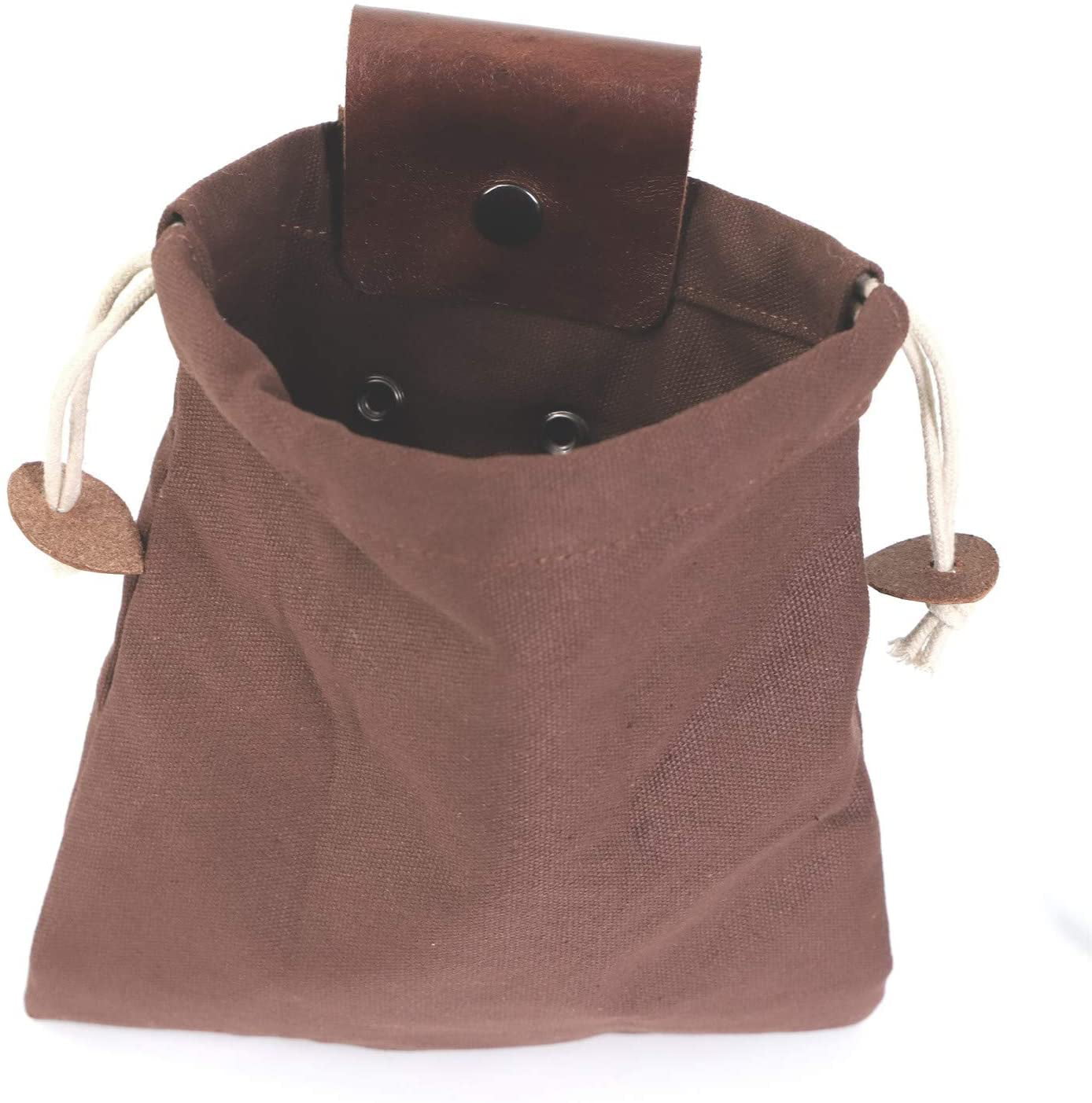Canvas Waist Hanging Tool Bag Foraging Pouch Bag For Hiking Picking Camping 