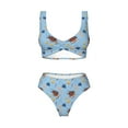 thumbnail image 4 of Daiia Sea Turtle Women's Bikini Set Two Piece Swimsuit High Waisted Bikini Adjustable Straps Bikini Perfect for Beach, Pool, and Summer Vacation-Large, 4 of 9