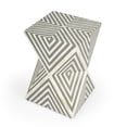 thumbnail image 2 of Butler Anais Table d'Appoint Incrustée d'Os Blanc et Gris, 2 of 11