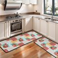 thumbnail image 3 of Kitchen Rugs Sets Of 2,Pioneer Flower Floral Print Pattern Anti Fatigue Kitchen Mat Rugs Non Slip Washable,Decorative Kitchen Floor Mats for Kitchen,Sink,Laundry,17"x47"+17"x47", 3 of 5