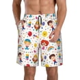 thumbnail image 1 of Balery Childrens Party Traje de Baño Estilo Hawaiano para Hombre, Shorts de Secado Rápido con Bolsillos-Large, 1 of 6
