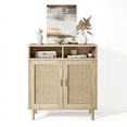 thumbnail image 1 of Garvee Buffet de 31,4 Po L avec Rangement, Armoire de Rangement avec 2 Portes Décoratives en Rotin, Tablette, Lot de 1, 1 of 12
