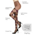thumbnail image 3 of MeMoi Classic Large-Print Argyle Sweater Tights - Womens - Female, Large/X-Large, Taupe Heather, 3 of 12