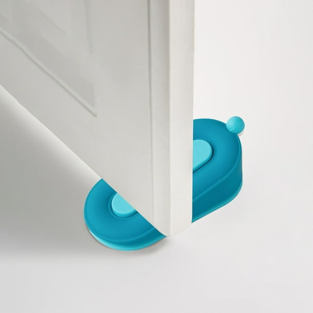 Tope de puerta | Diseño de tarjeta de succión a prueba de viento | Sin soporte de taladro | Empuñadura de fricción antideslizante | Múltiples colores: Amarillo Azul Gris | 3.94x1.89x1.38in | Cierre