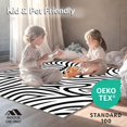thumbnail image 4 of ODIKA 6' Machine Washable Non-Slip Area Rug, Wild Savanna Series Classic Zebra Stripe Motif High Traffic Rug, Black, 310967, 4 of 5