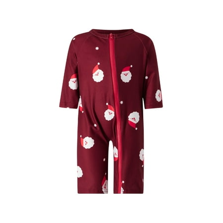 

Mubineo Christmas Matching Family Pajamas Santa Claus Long-sleeve Tops + Straight-leg Pants Pajamas