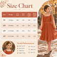 thumbnail image 6 of Aideaone Girls Long Sleeve Chiffon Dresses Square Neck Swiss Dot A-Line Ruffle Hem Casual fall winter Dress 7-14 Years, 6 of 6