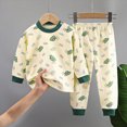 thumbnail image 2 of Gibobby Toddler Boys Pajamas Boys Girls Pajamas Long Sleeve Top And Pants Pajama Set 2-Piece Kids Pajamas Set For 0-24 Months 2t 3t 4t 5t Toddler Boys Clothes,AG,Size 4-5 Years, 2 of 5