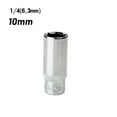 thumbnail image 1 of Ruibeauty 10mm 1/4 Inch Square Drive Deep Socket Chrome Vanadium Steel, 1 of 4