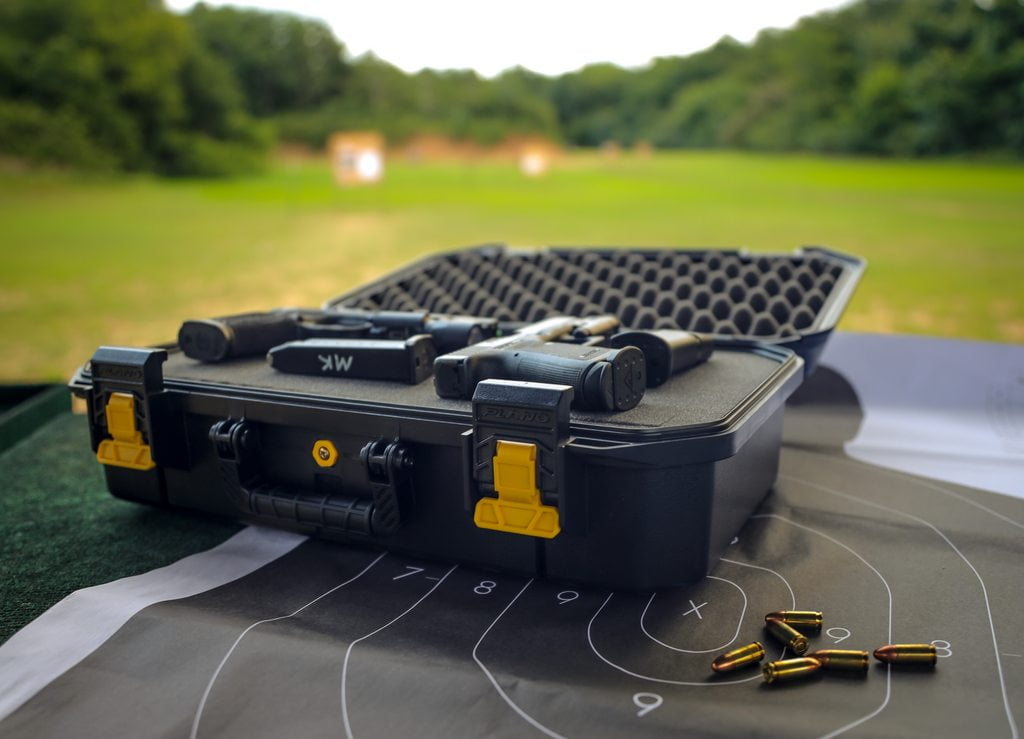 Plano All-Weather Four Pistol Case Watertight & Dust-Proof Gun Case, Black