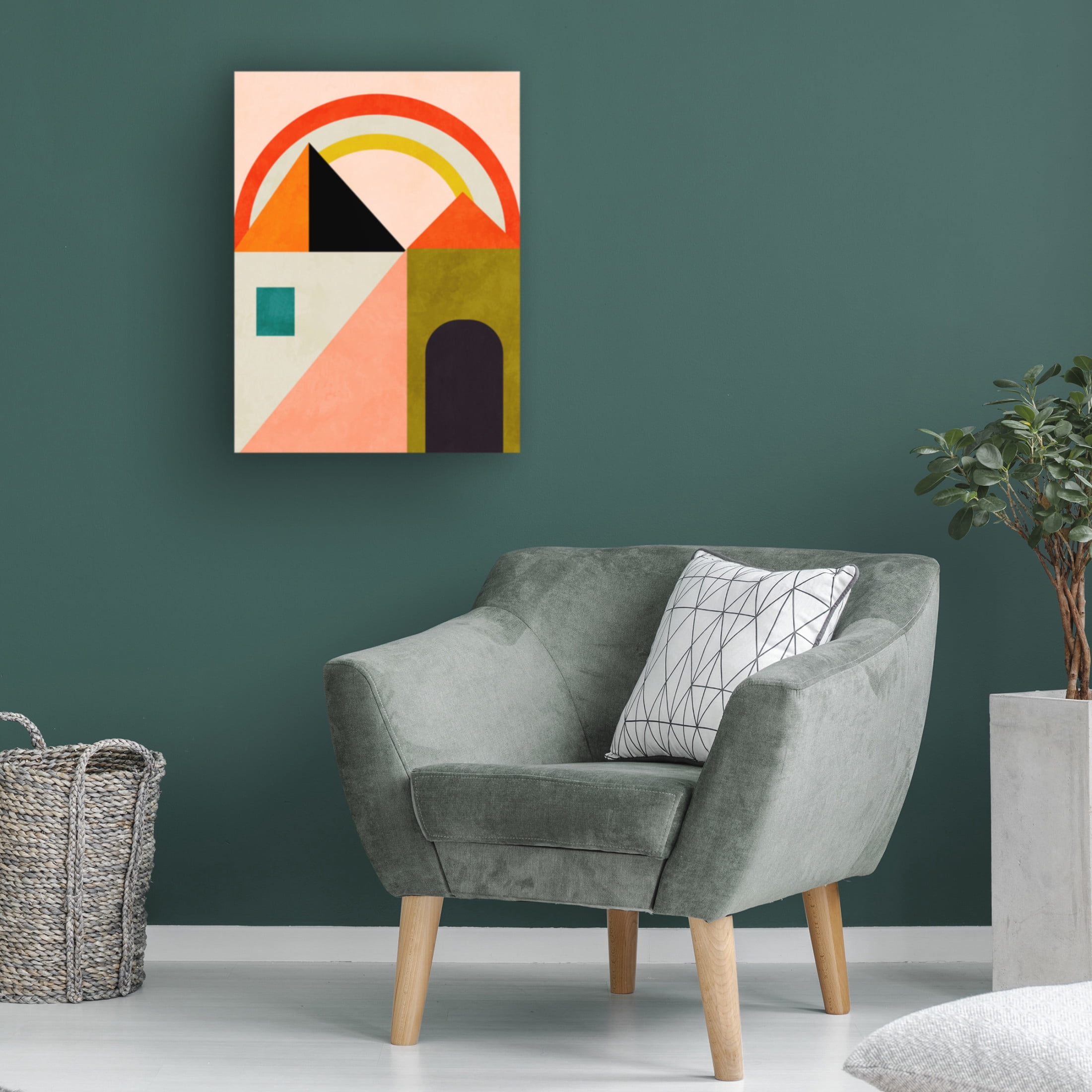Trademark Fine Art Ana Rut Bre Playing Around Shapes Canvas Wall Art