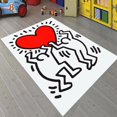 thumbnail image 3 of LaModaHome Non-Slip Rug TWO HOLDING HEART: Famous Artist-Inspired Rug Washable Mat Child Stain Resistant Living Room Kitchen Carpet - Size: 7,6X5,3ft(230X160cm), 3 of 5