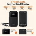 thumbnail image 3 of Hand Warmers Rechargeable, Heat Levels (104–131°F), Real-Time Temp & Battery Display, Electric Hand Warmers, Fast Heating, Fits in Gloves/Pocket, Gifts for Women & Men, 3 of 9