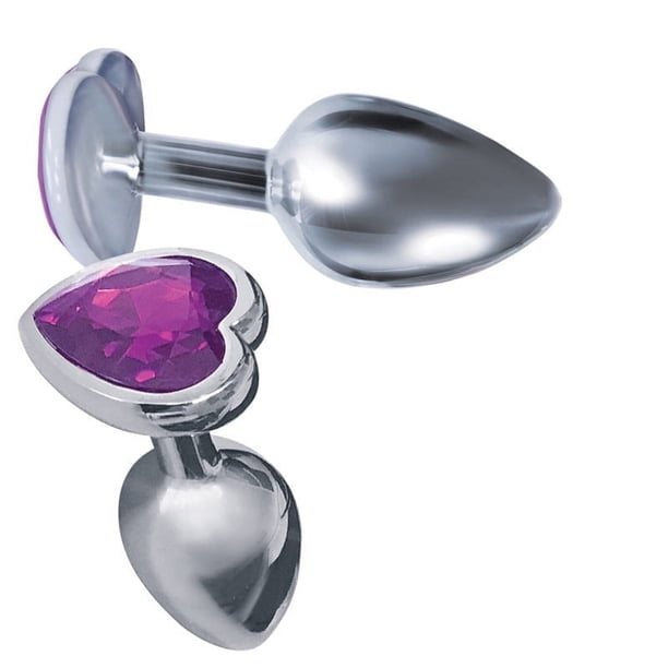 THE 9'S The Silver Starter Heart Bejeweled Crystal Glass Anal Plug, Violet - Walmart Business Supplies THE 9'S The Silver Starter Heart Bejeweled Crystal Glass Anal Plug, Violet - Walmart Business Supplies