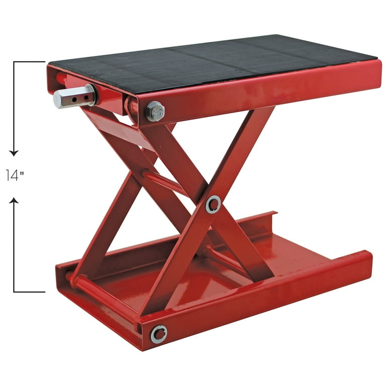 Extreme Max 5001.5044 1100 lb. Motorcycle Scissor Jack for Repair