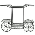 thumbnail image 6 of Cart Stand 6 Flower Pot Display Rack - Black, 6 of 7