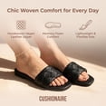 thumbnail image 2 of Cushionaire Franca Woven Slide Sandals Women Dressy or Casual with Memory Foam | Comfortable Summer Shoes for Women | Lightweight Slip-On Flat Sandals | Wide Widths Available, 2 of 7