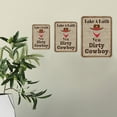 thumbnail image 3 of Portrait Round Plus Take A Bath You Dirty Cowboy Wall or Door Sign | Funny Naughty Decor -Small, 3 of 8